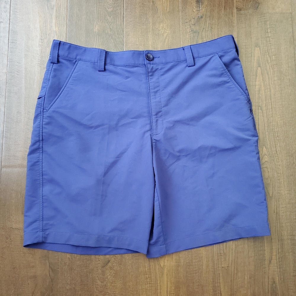 Men's UA Performance Heat Gear Bent Grass Golf Shorts Blue Size 38‎